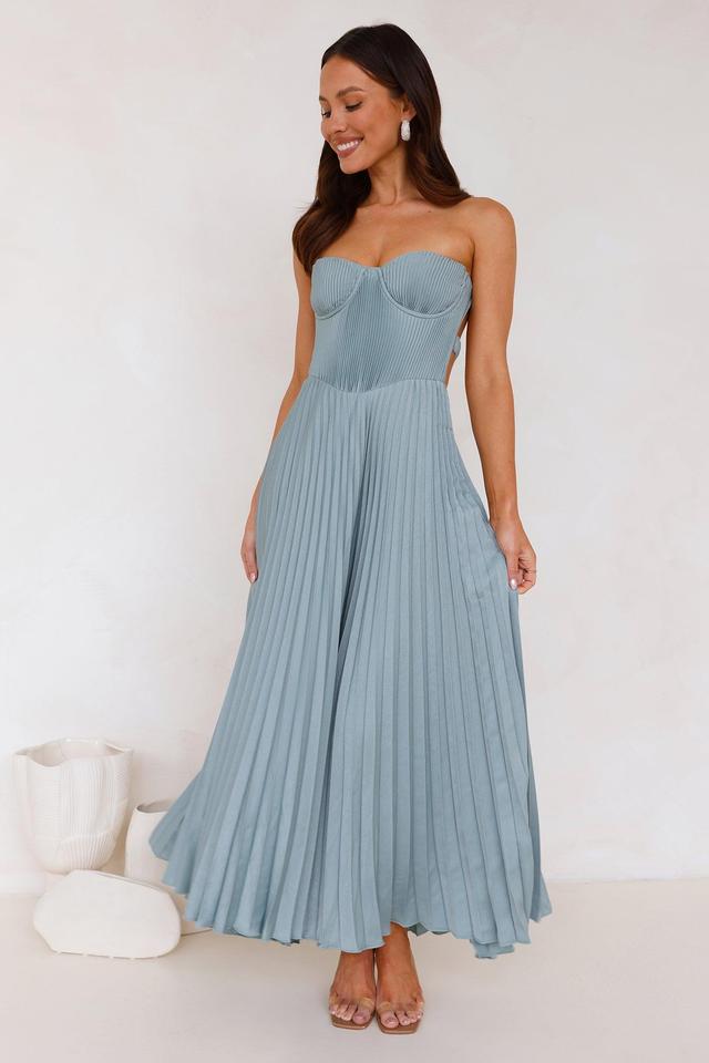 Sunflower Serenity Plisse Maxi Dress Sage Product Image