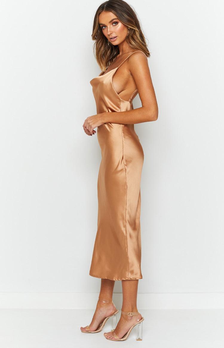 Schiffer Slip Midi Dress Champagne Product Image