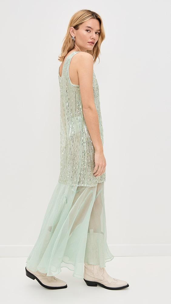 endless rose Sequins Overlay Chiffon Maxi Dress | Shopbop Product Image