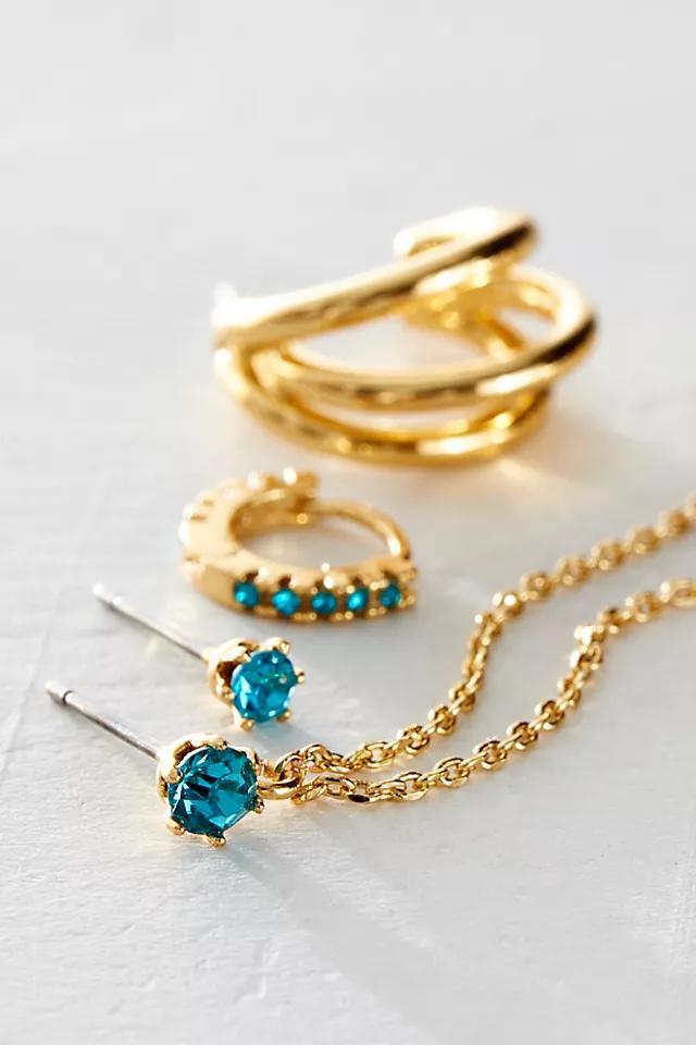 14k Gold Plated Dripping Earring Set Product Image