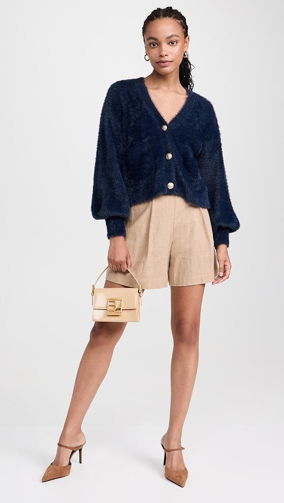 L'AGENCE Harriet Blouson Sleeve Cardigan | Shopbop Product Image