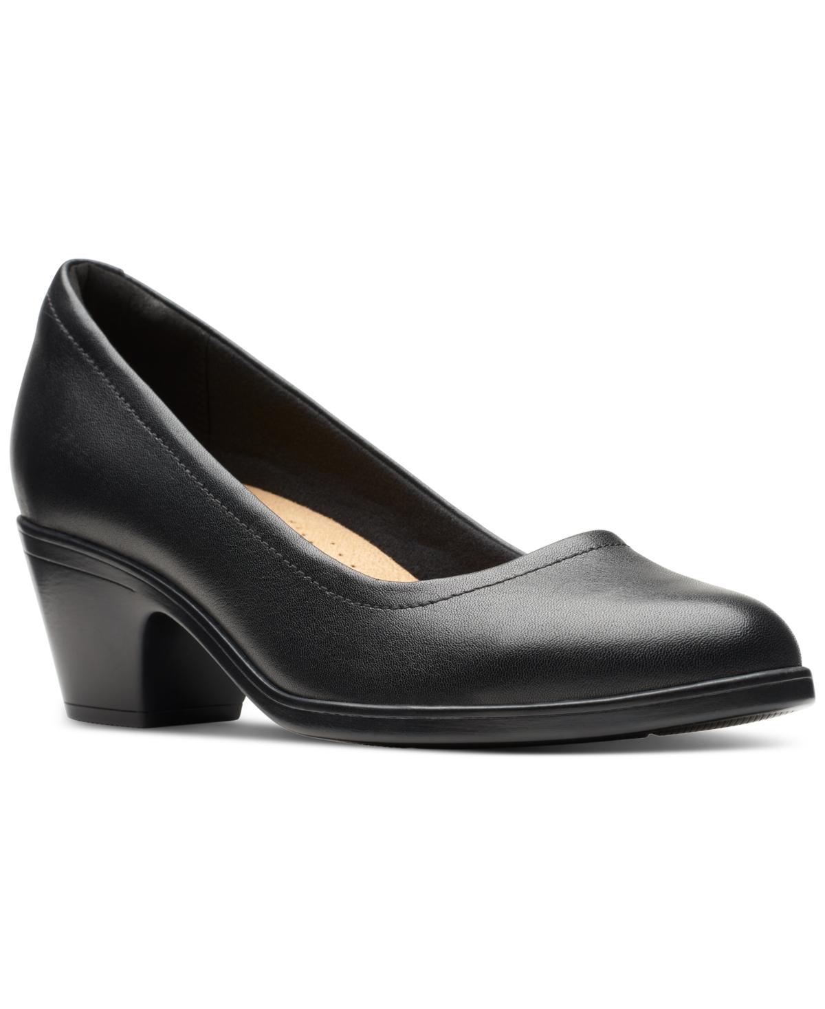 Clarks Womens Emily Ruby Block-Heel Comfort Pumps Product Image