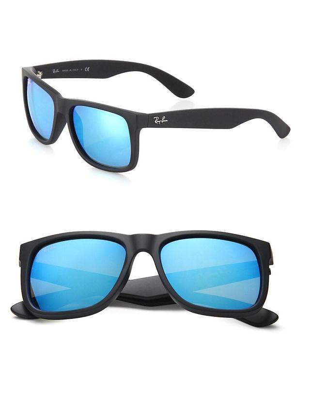 Mens RB4165 55MM Mirrored Rectangle Sunglasses Product Image