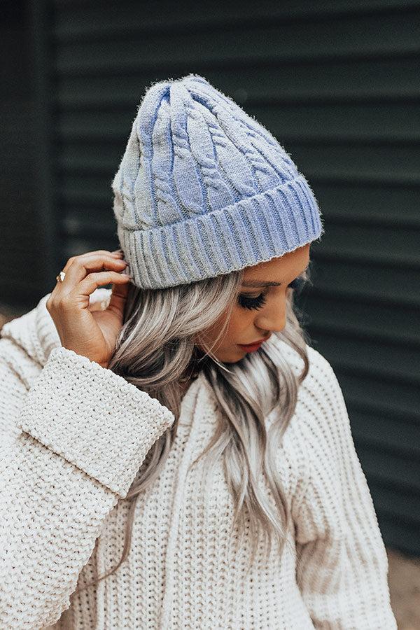 Cozy Debut Beanie In Airy Blue Product Image