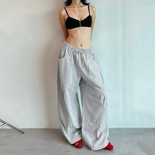 High Rise Plain Wide Leg Sweatpants product image