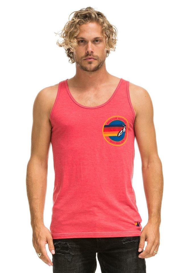 AVIATOR NATION MALIBU TANK - NEON RED Male Product Image