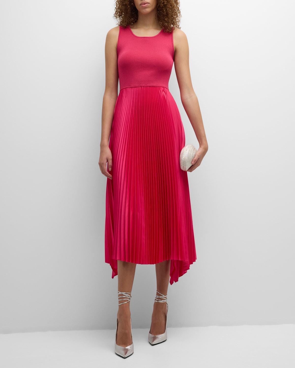 The Mave Pleated Sleeveless Midi Dress Product Image