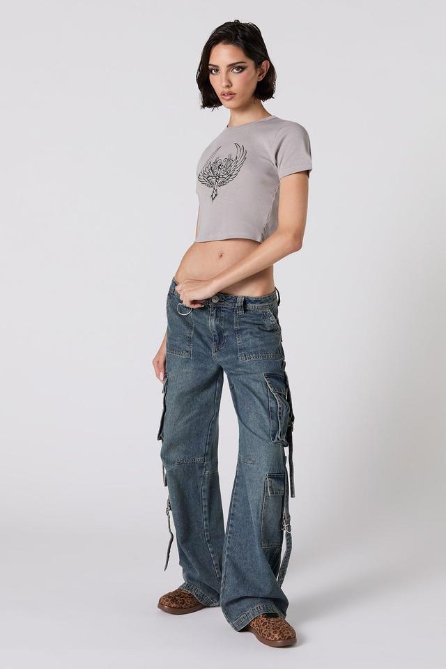 Mid Rise Utility Cargo Jean Female Product Image