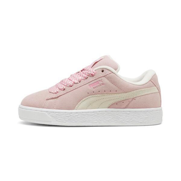 PUMA Suede XL Lace Women's Sneakers in Mauve Mist/White Product Image