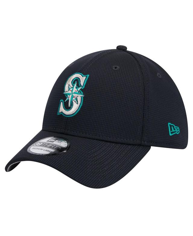 Mens New Era Seattle Mariners Active Pivot 39THIRTY Flex Hat Blue Product Image