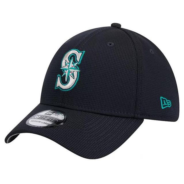 Mens New Era Seattle Mariners Active Pivot 39THIRTY Flex Hat Blue Product Image