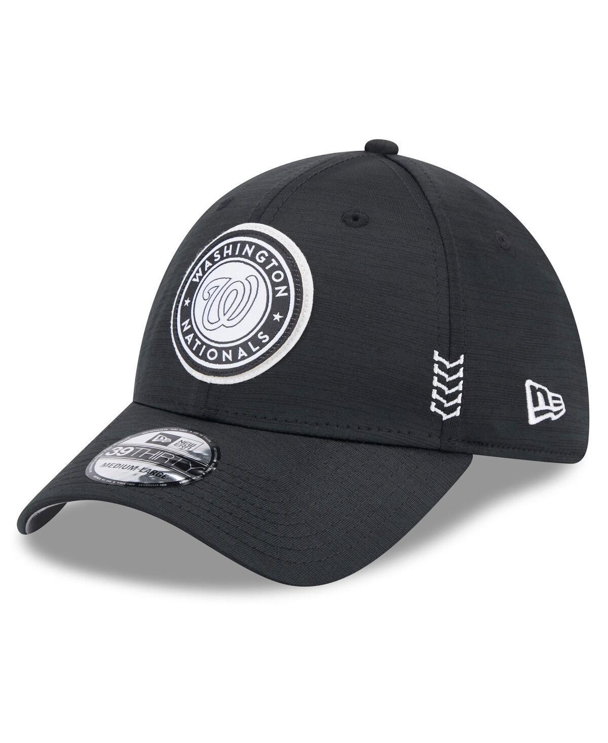 Mens New Era Black Washington Nationals 2024 Clubhouse 39THIRTY Flex Fit Hat Product Image