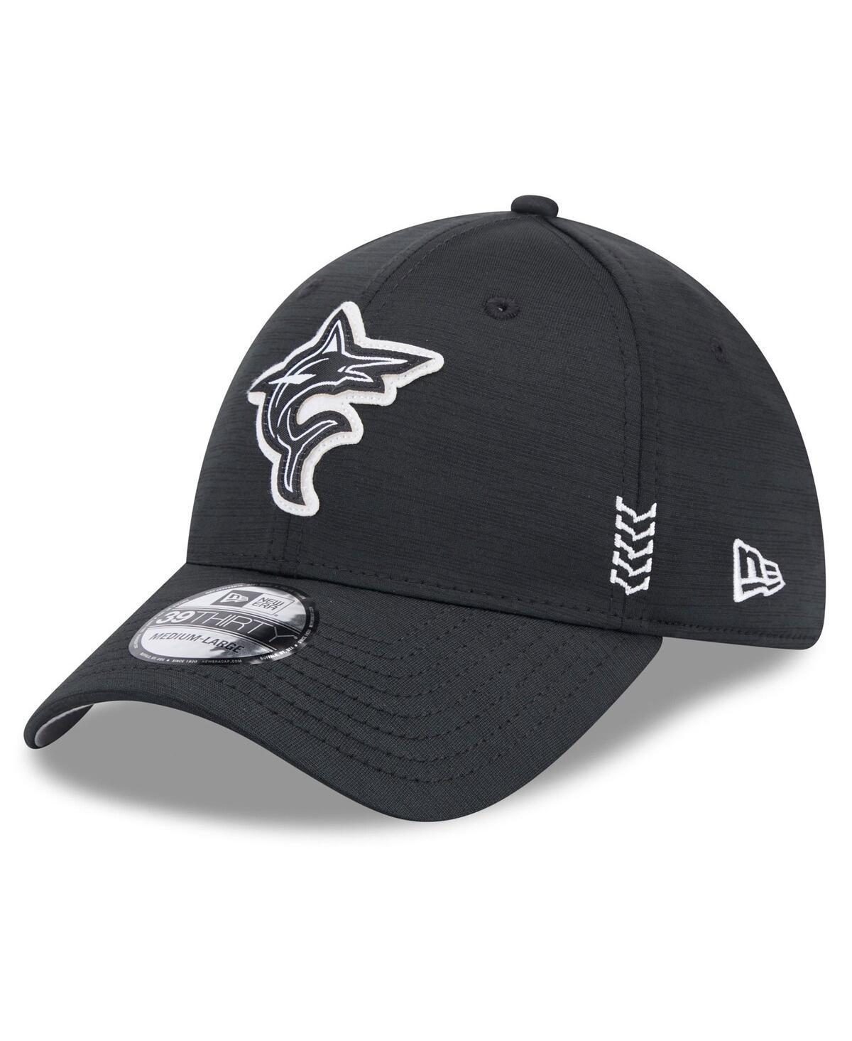 Mens New Era Black Miami Marlins 2024 Clubhouse 39THIRTY Flex Fit Hat Product Image