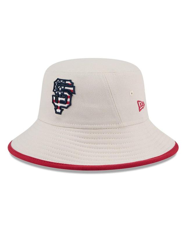 New Era Mens Khaki San Francisco Giants 2024 Fourth of July Bucket Hat Product Image