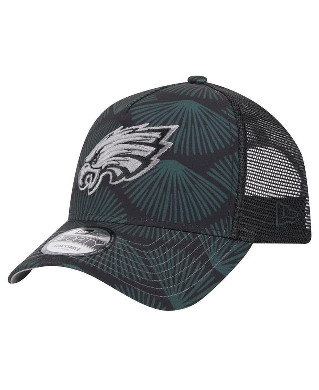 Mens New Era Philadelphia Eagles Agave Trucker 9FORTY Adjustable Hat Product Image