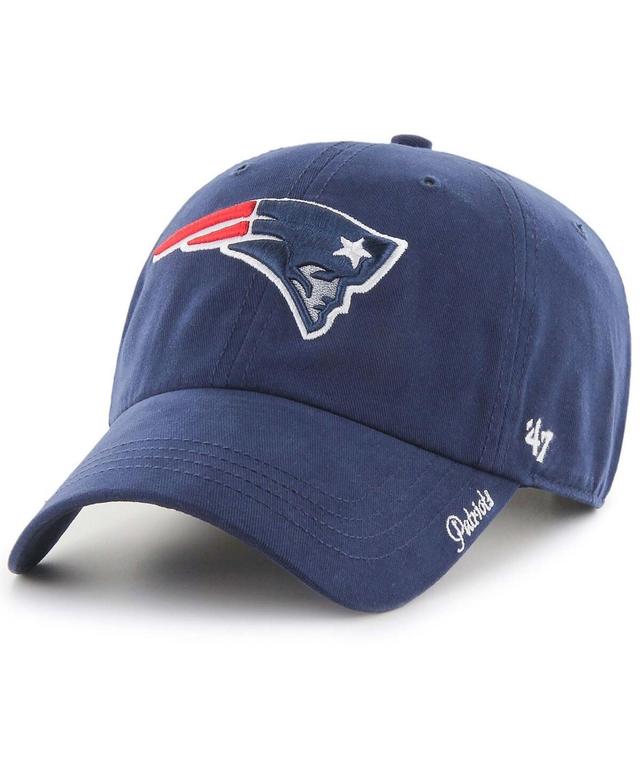 Womens Navy New England Patriots Miata Clean Up Adjustable Hat Product Image