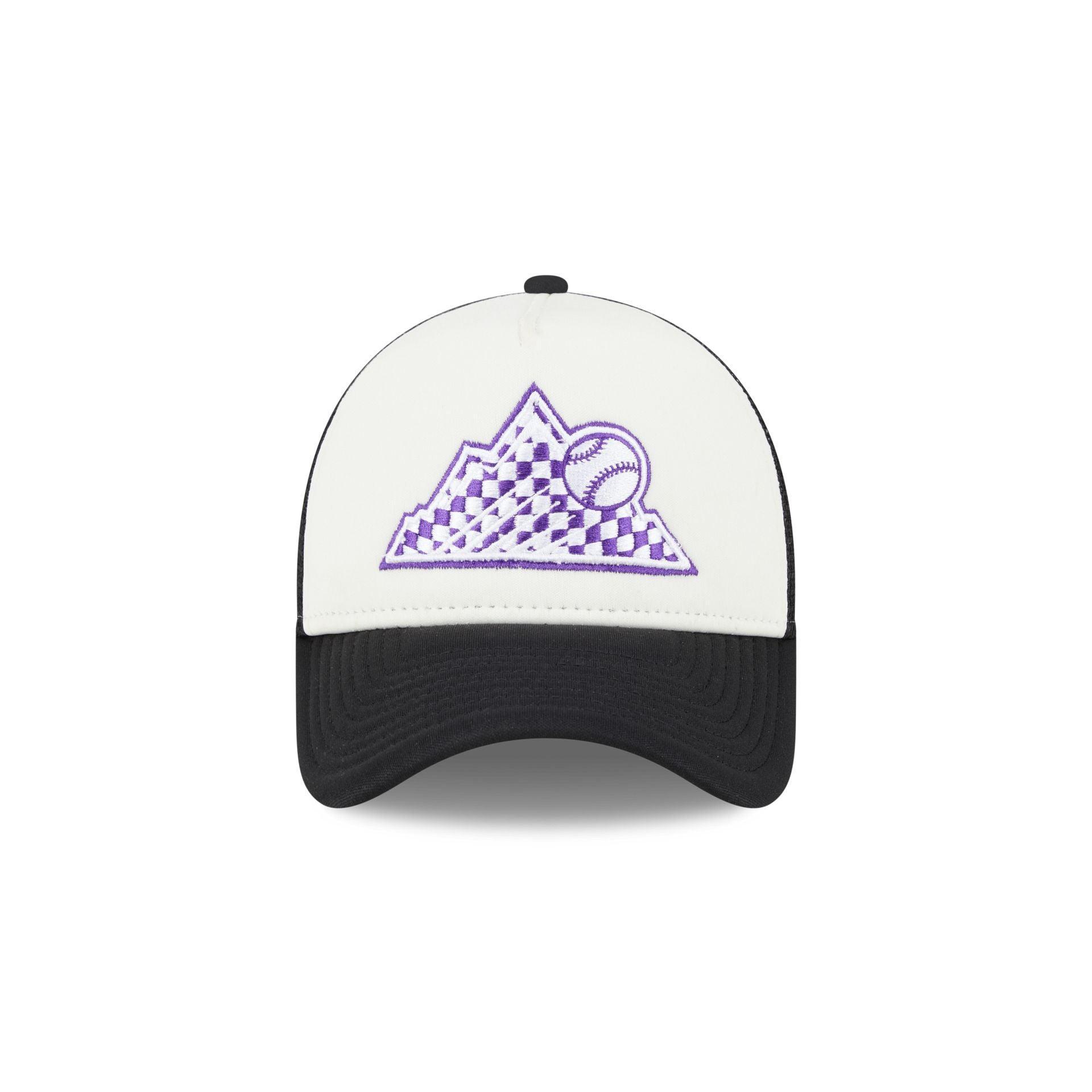 Colorado Rockies Checkered Flag 9FORTY A-Frame Trucker Hat Male Product Image