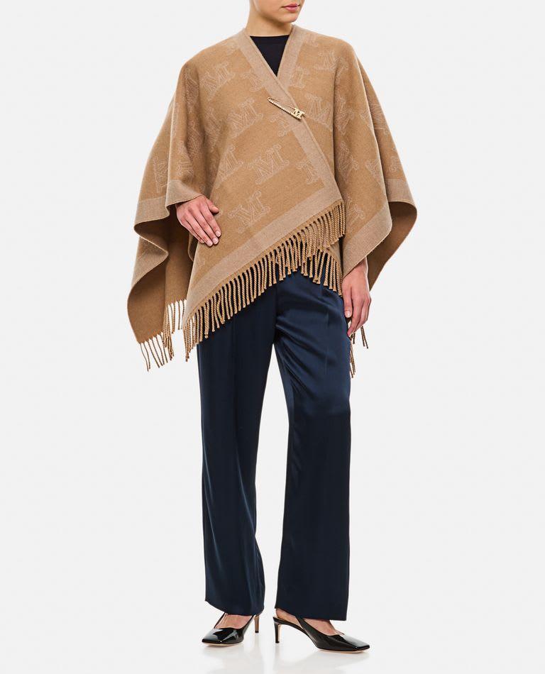 Frine Logo Cape In Beige Product Image