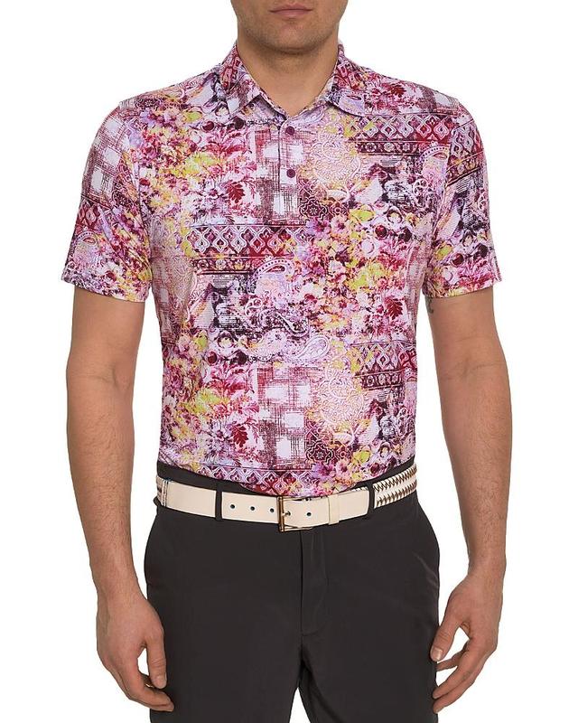 Mens Geneva Printed Short-Sleeve Polo Product Image