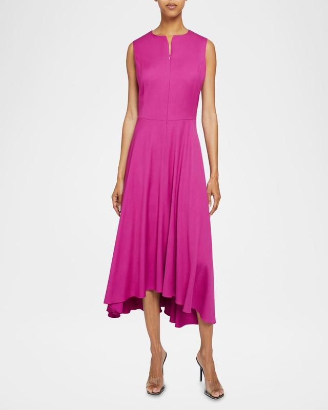 Madison Sleeveless Zip-Front Midi Dress Product Image