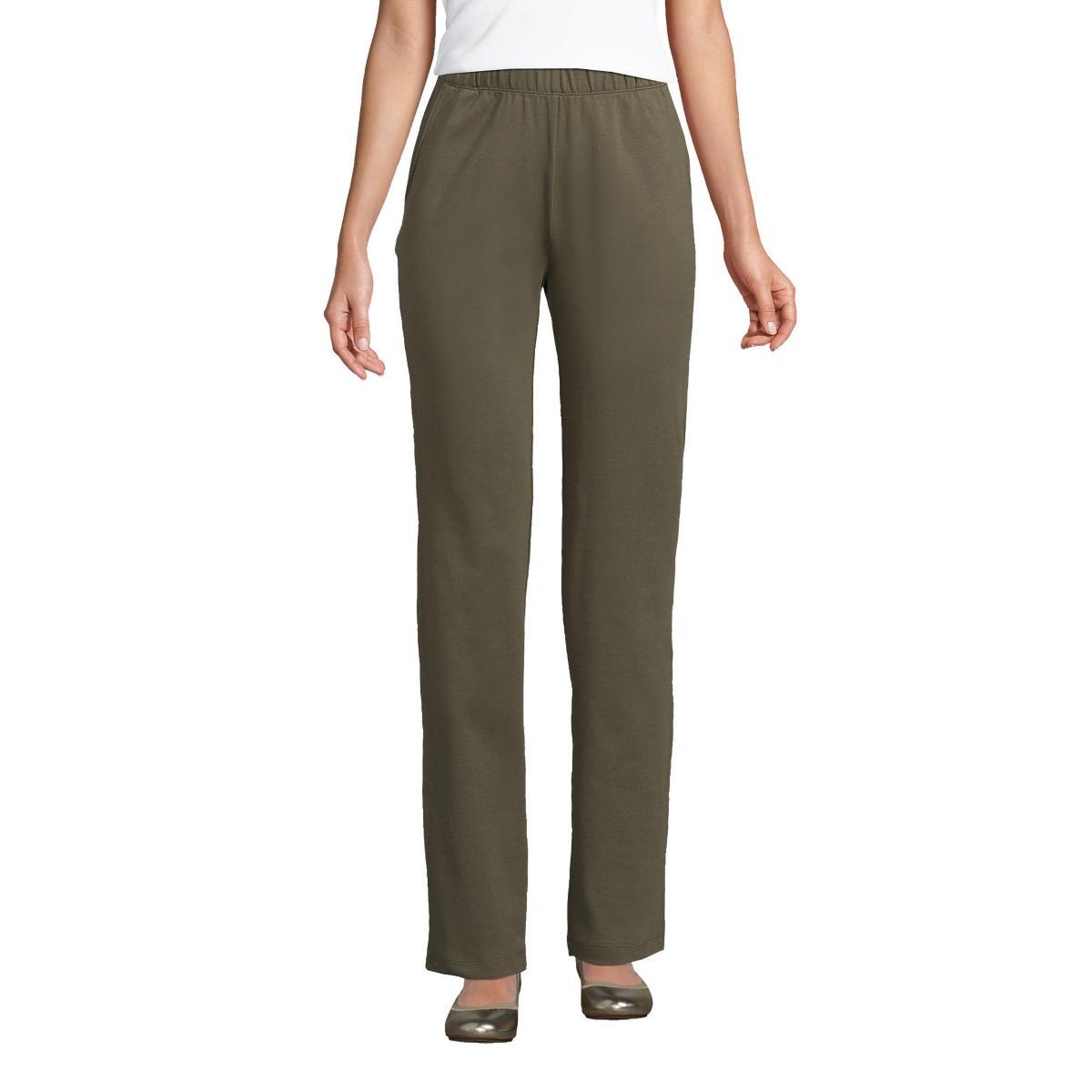 Lands End Womens Sport Knit High Rise Elastic Waist Pants Product Image