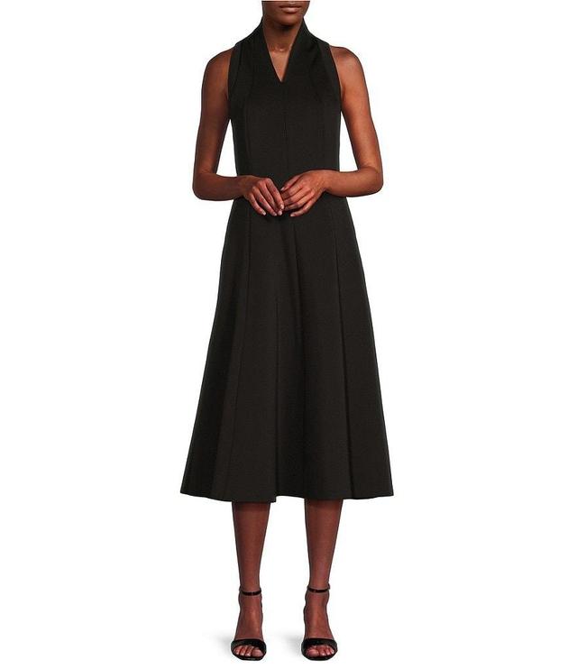 Calvin Klein Sleeveless Halter Neck Scuba Dress Product Image