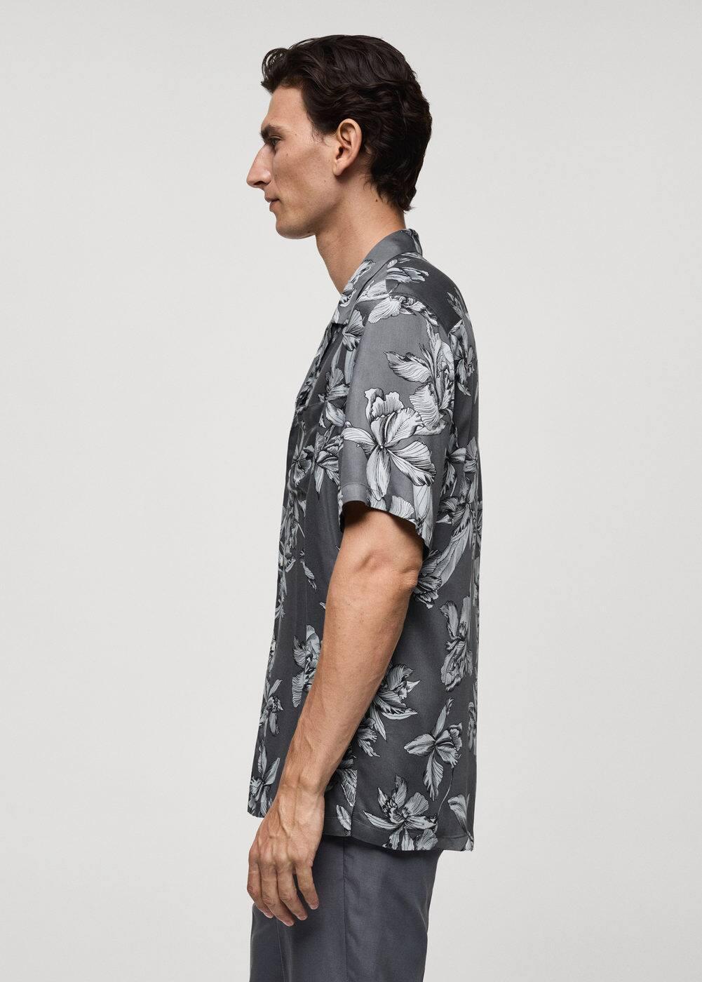 Mango Mens Hawaiian-Print Shirt Product Image