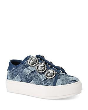 Kurt Geiger London Womens Laney Octavia Embellished Platform Sneakers Product Image