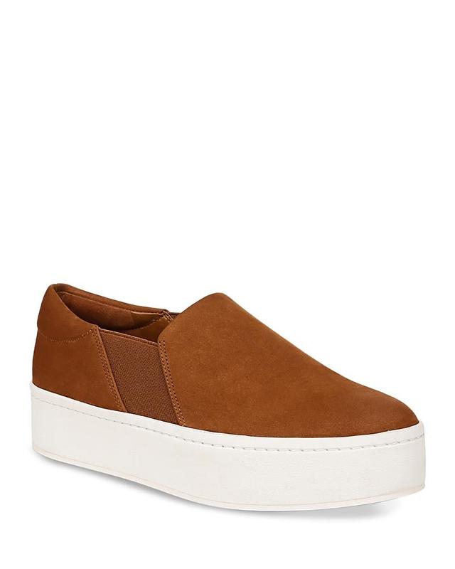 Womens Warren Leather Platform Slip-On Sneakers Product Image