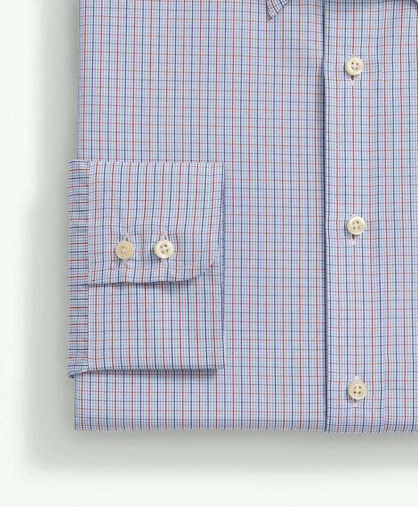 Brooks Brothers X Thomas Mason® Cotton Poplin Button-Down Collar, Micro Checked Dress Shirt Product Image