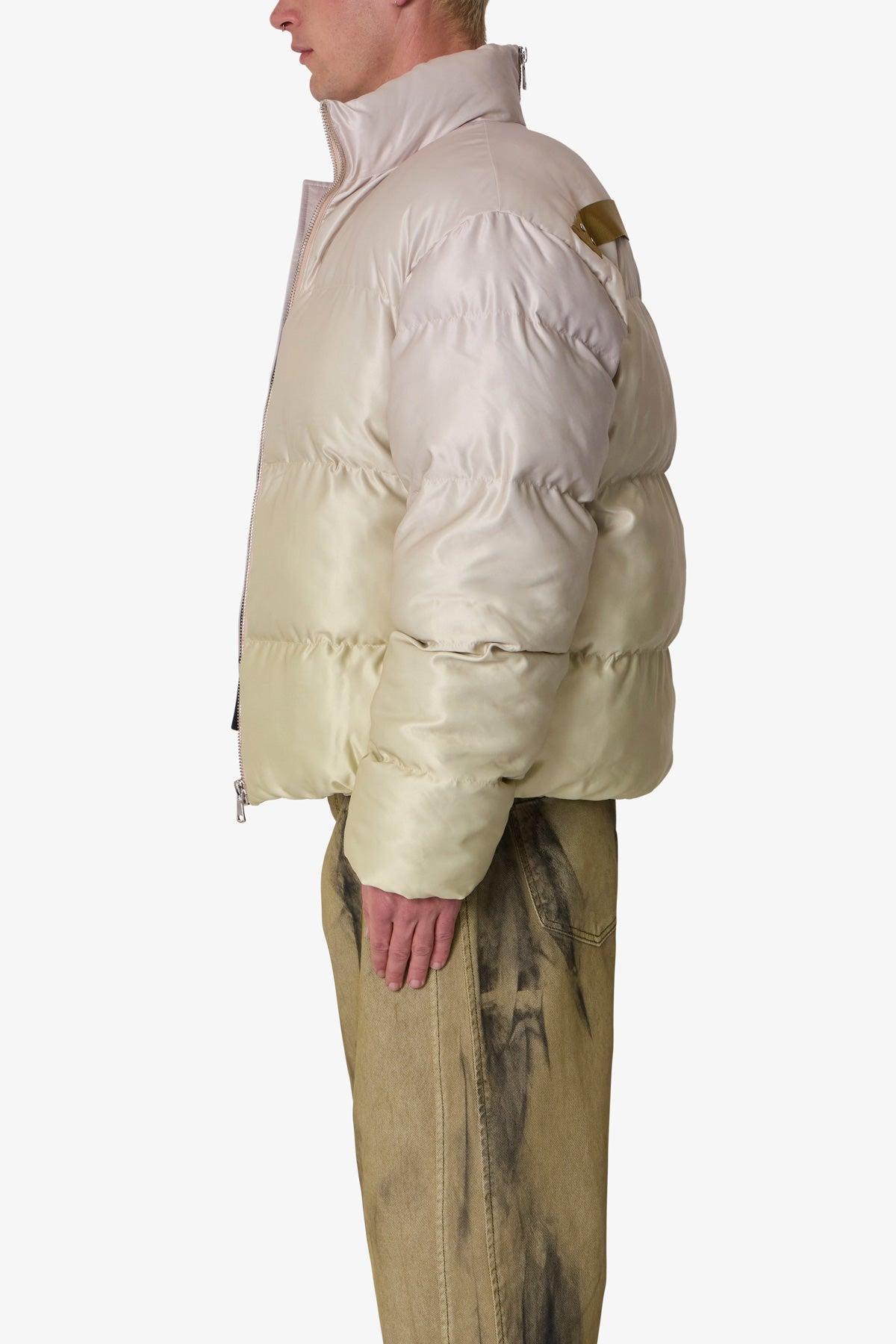 Ombre Puffer Jacket - Cream Product Image