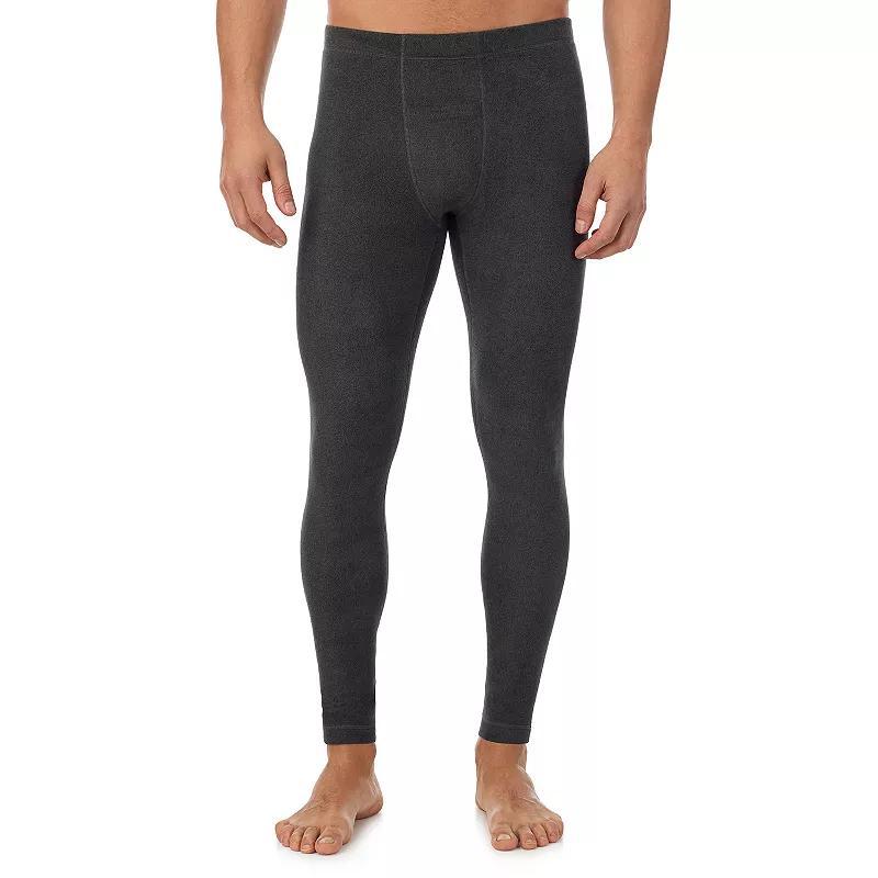 Mens Cuddl Duds Midweight Fleecewear Performance Base Layer Pants Black Grey Product Image