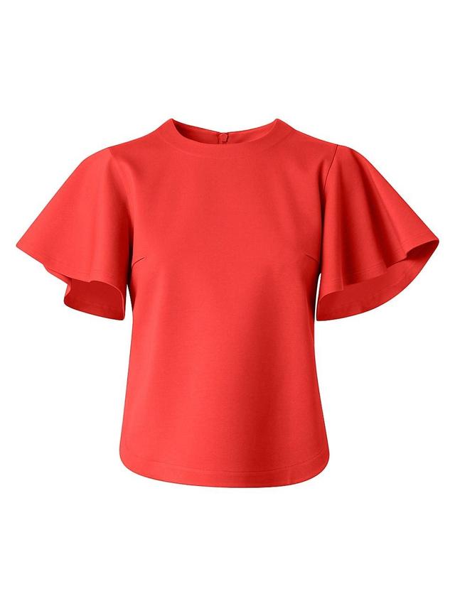 Womens Jersey Wing-Sleeve Blouse Product Image