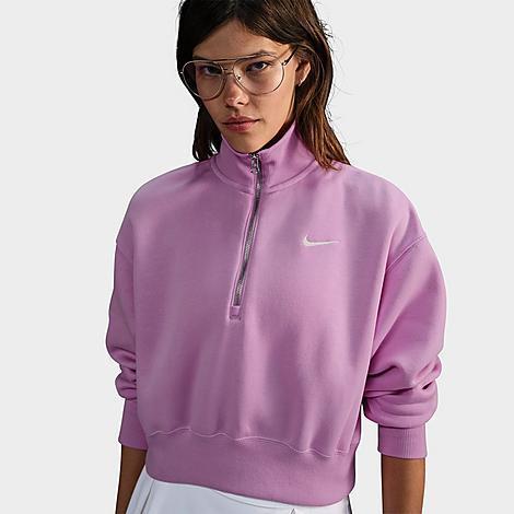 Nike Womens Sportswear Phoenix Fleece Oversized Half-Zip Crop Sweatshirt Product Image