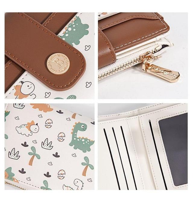 Cartoon Print Faux Leather Short Wallet Product Image