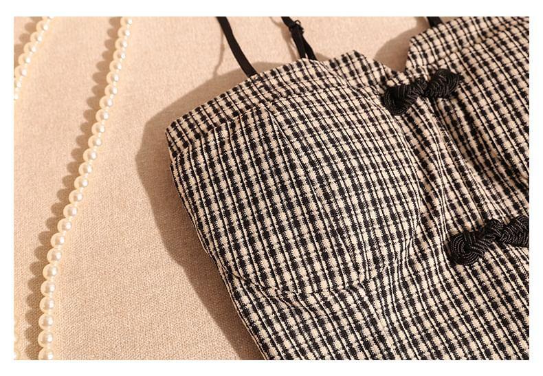 Plaid Crop Camisole Top Product Image