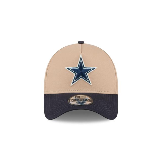 Dallas Cowboys Beige Khaki 9FORTY A-Frame Snapback Hat Male Product Image