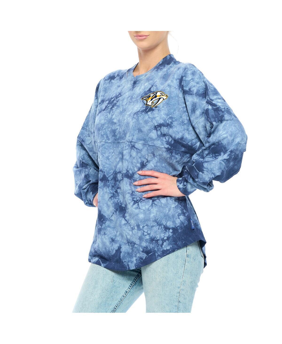 Womens Fanatics Navy Nashville Predators Crystal-Dye Long Sleeve T-shirt Product Image