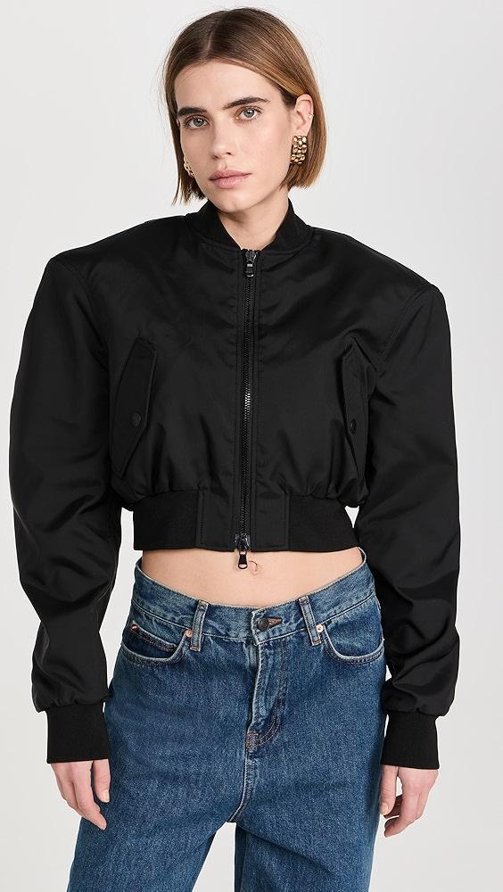 WARDROBE.NYC Tailored Crop Bomber | Shopbop Product Image