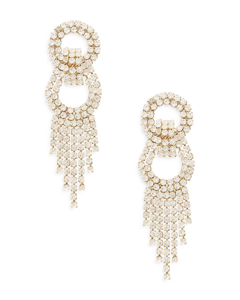 Womens Gatsby 18K Gold-Plate & Crystal Earrings Product Image