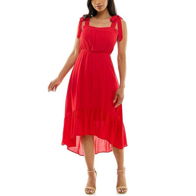 Womens Nina Leonard Hi Low Ruffle Hem Swing Dress Product Image