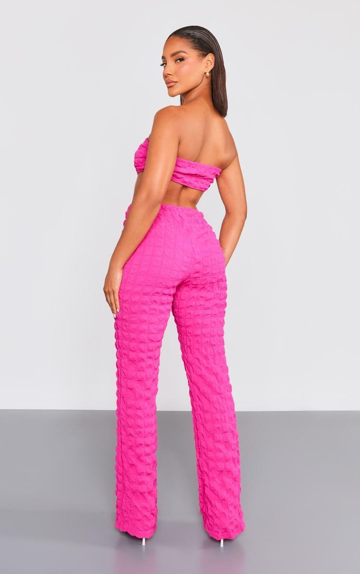 Fuschia Bubble Textured Tube Jumpsuit Product Image