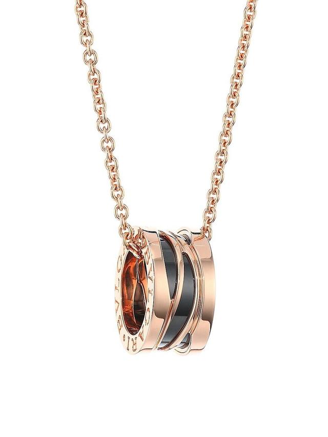 Womens B. zero1 Design Legend 18K Rose Gold & Black Ceramic Necklace Product Image