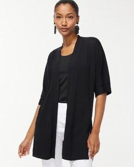 Chico's Women's Summer Romance Midi Cardigan, Black, size S - Black - Women - Size: S Product Image