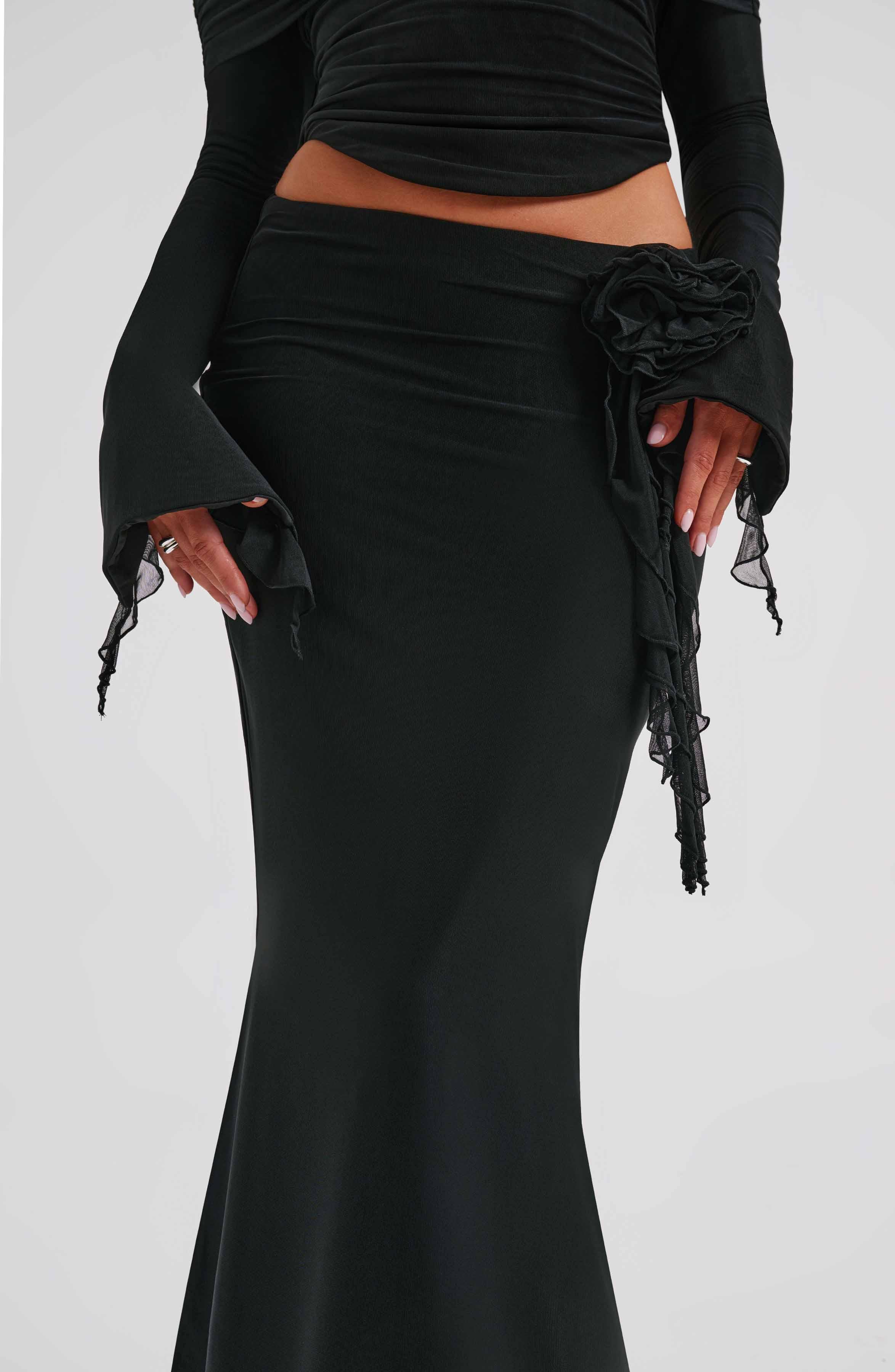 Deema Maxi Skirt - Black Product Image