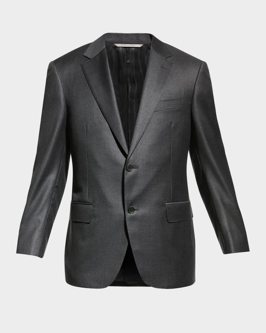 Mens Solid Wool Suit Product Image