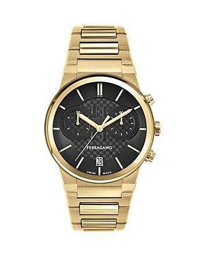 Salvatore Ferragamo Mens Swiss Chronograph Two-Tone Stainless Steel Bracelet Watch 41mm Product Image