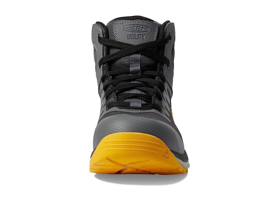 KEEN Utility Arvada Mid (Comp Toe) (Steel Grey/Keen Yellow) Men's Shoes Product Image