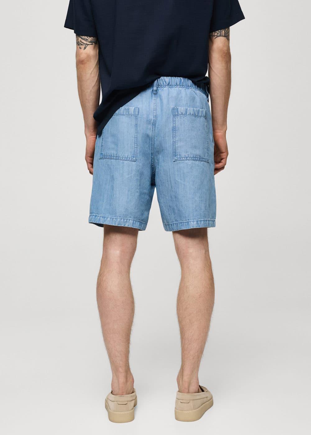 Mango Mens Hemp Lyocell Bermuda Shorts Product Image