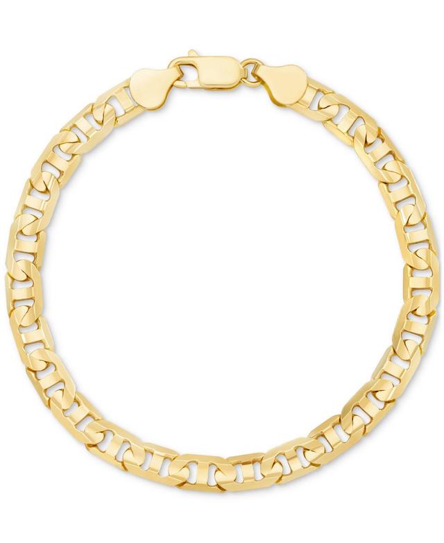 Mens Mariner Link Chain Bracelet in 14k Gold-Plated Sterling Silver Product Image